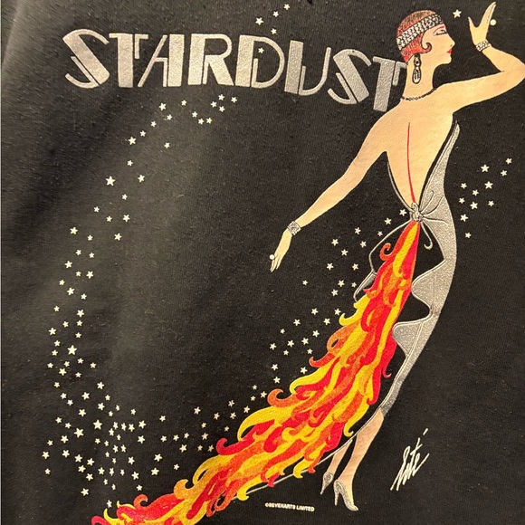 Vintage Erte Stardust Sweatshirt Broadway Musical Art Deco XL Hanes Rare - Picture 2 of 5